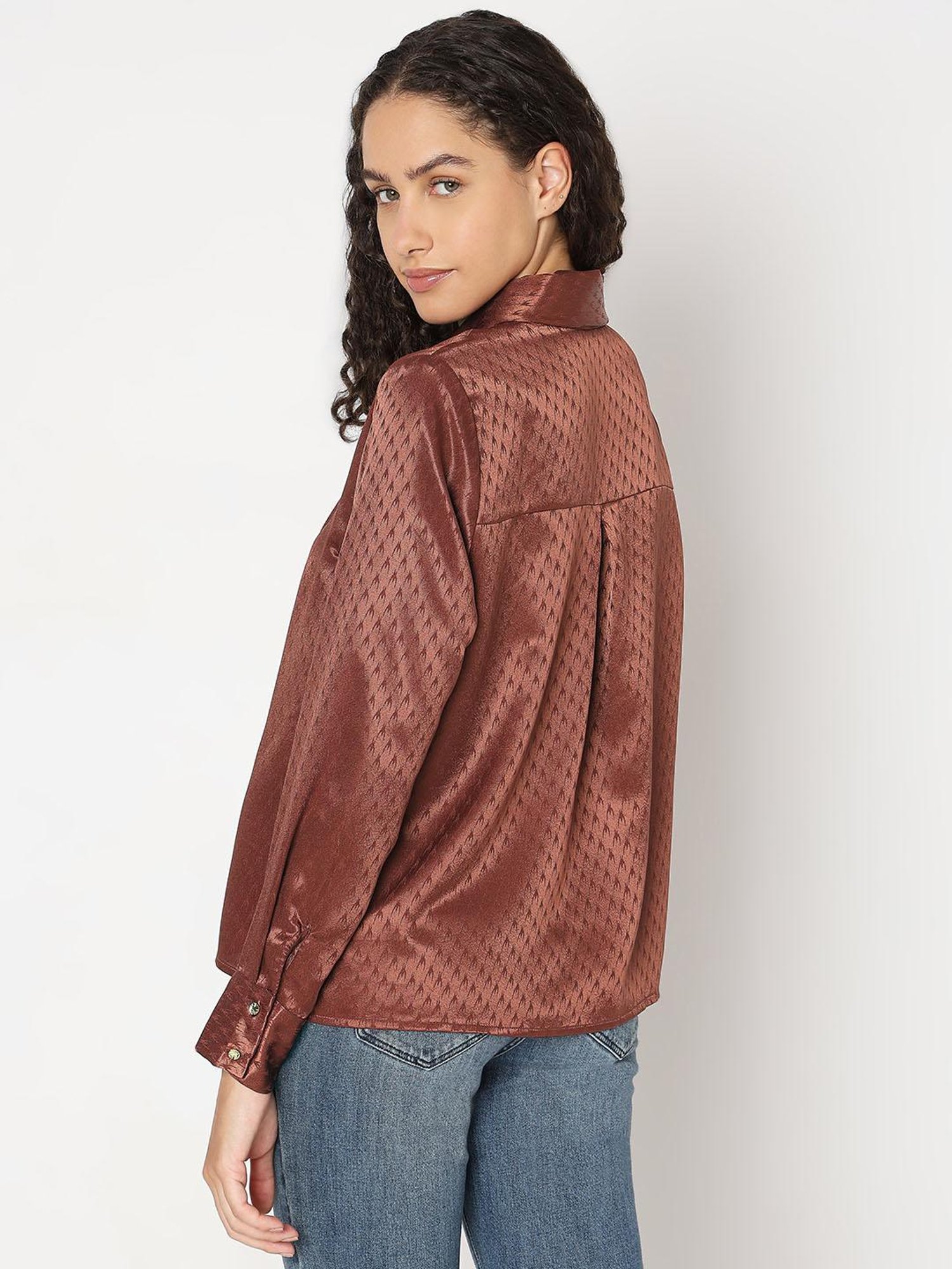 Vero Moda Brown Printed Top