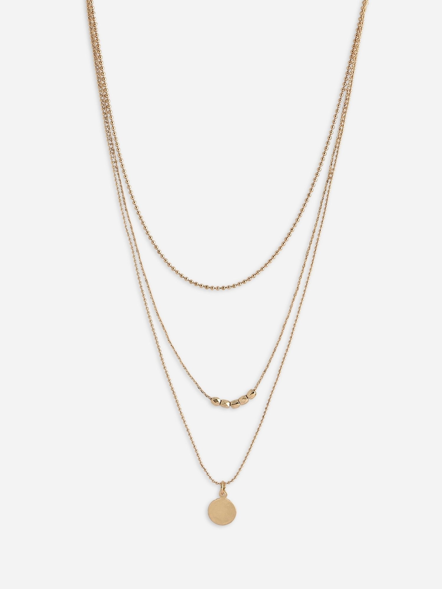 ToniQ Gold Plated Layered Necklace for Women