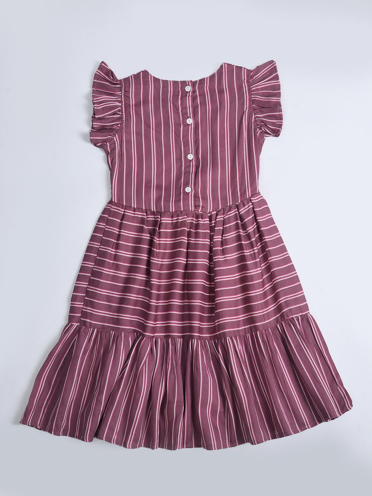 Bella Moda Kids Purple Striped Fit & Flare Dress