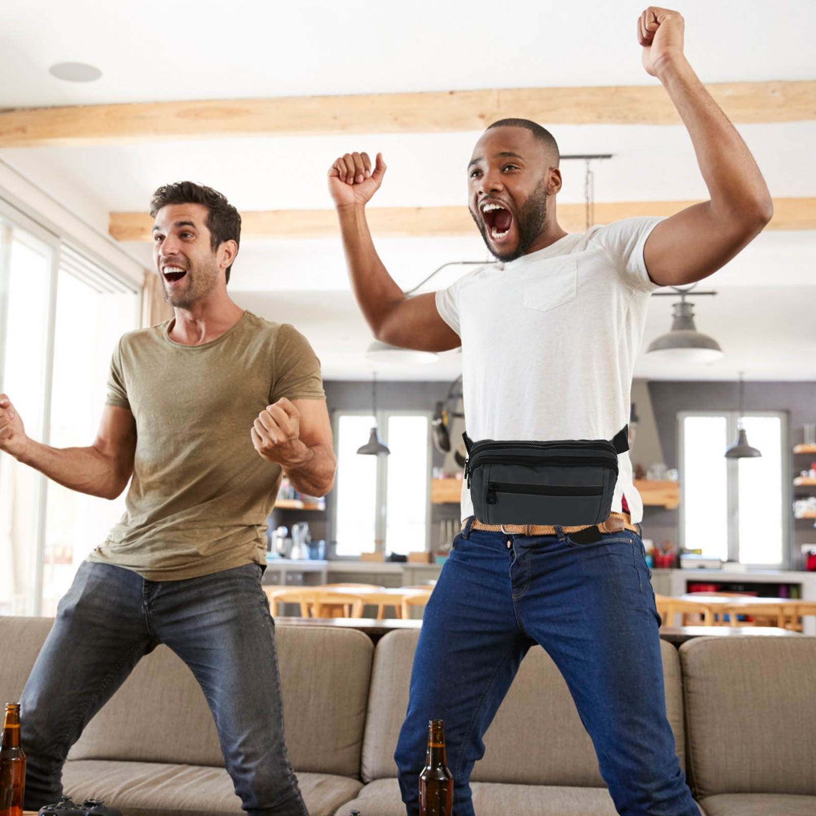 1pc Waterproof Waist Bag Portable Waist Bag Phone Storage Bag Sports Chest Bag for Men