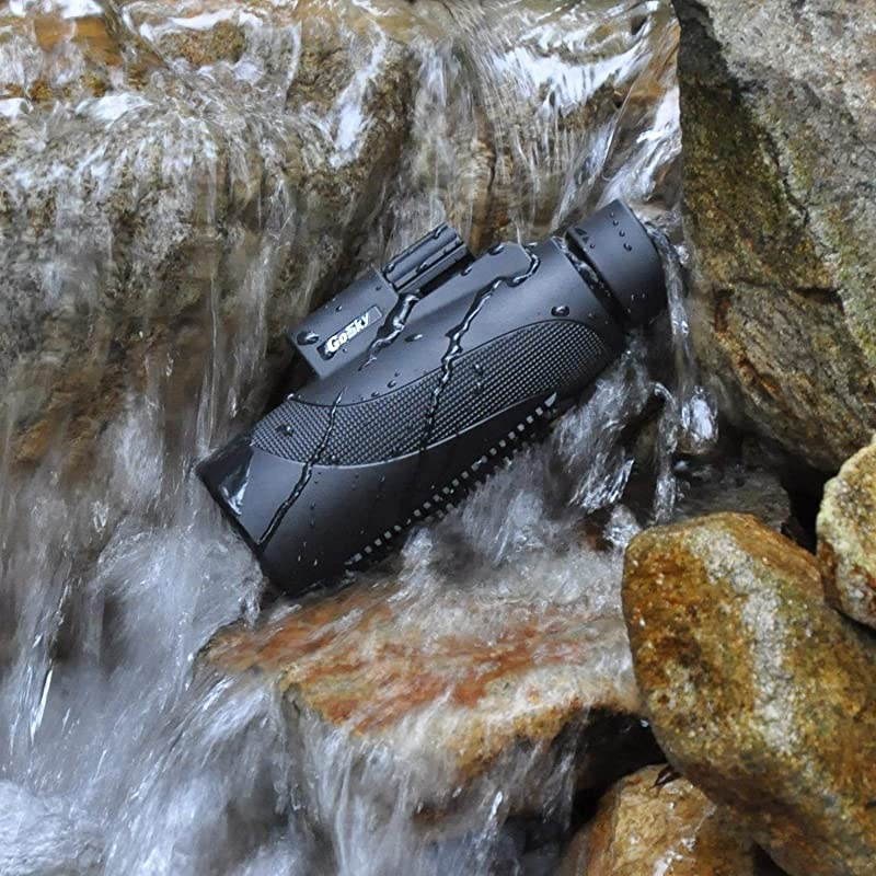 12X50 High Power Prism Monocular Smartphone Holder and Handheld Tripod Kit- Waterproof/Fog-Proof/Shockproof Grip Scope -for Hiking,Hunting,Climbing,Birdwatching Watching Wildlife and Scenery