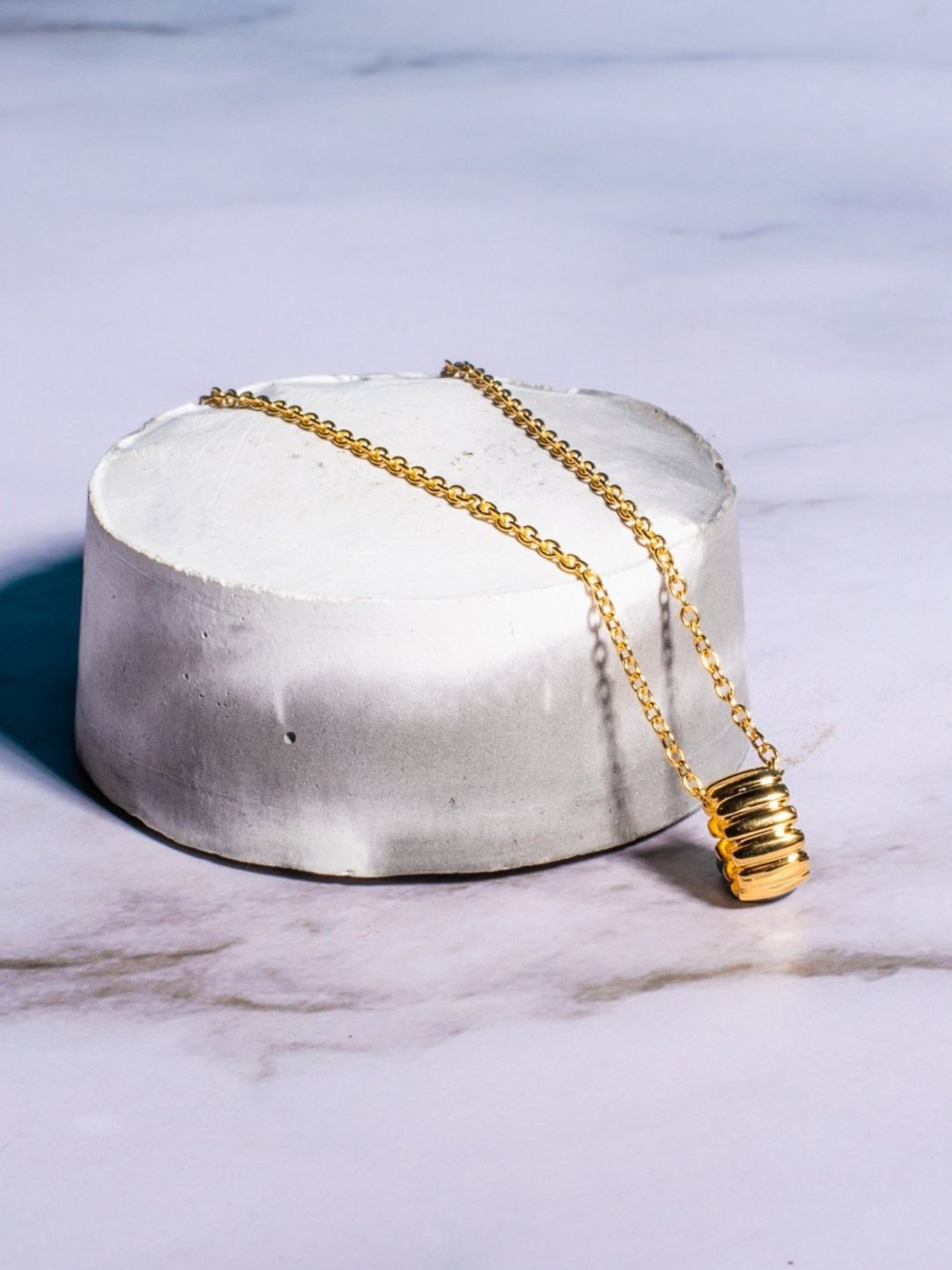 Palmonas Golden Barrel Vermeil Necklace for Women