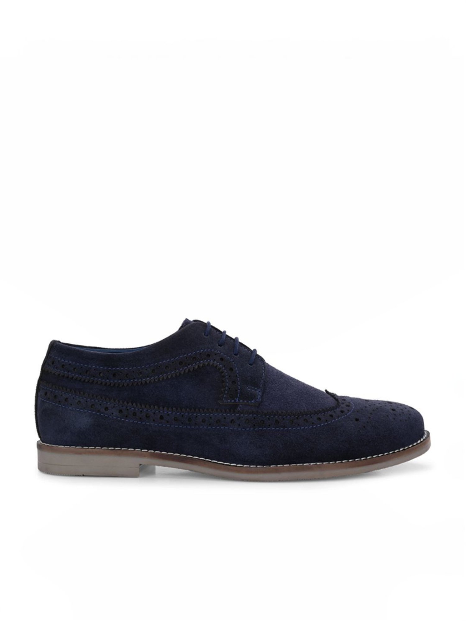 Hoversole Men's Charles Navy Brogue Shoes