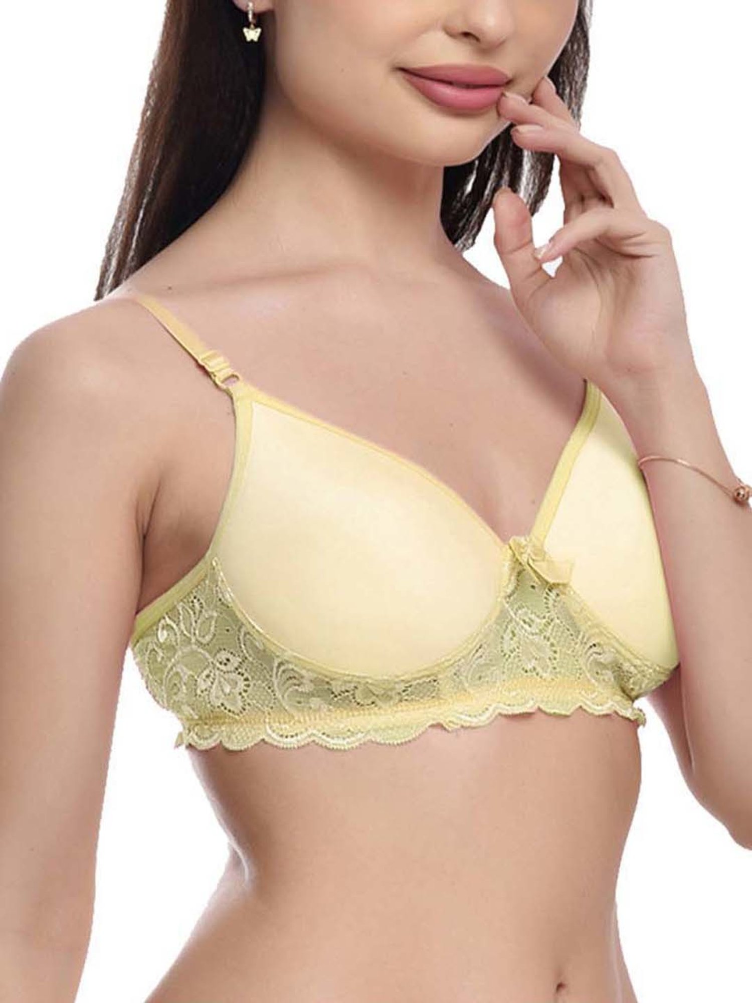 FIMS: Fashion is my Style Multicolored Lace Work Push-Up Bras - Pack Of 4