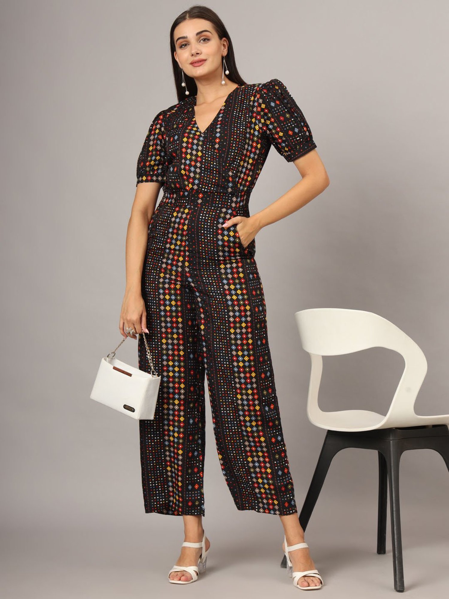 BRINNS Midnight Black Printed Jumpsuit