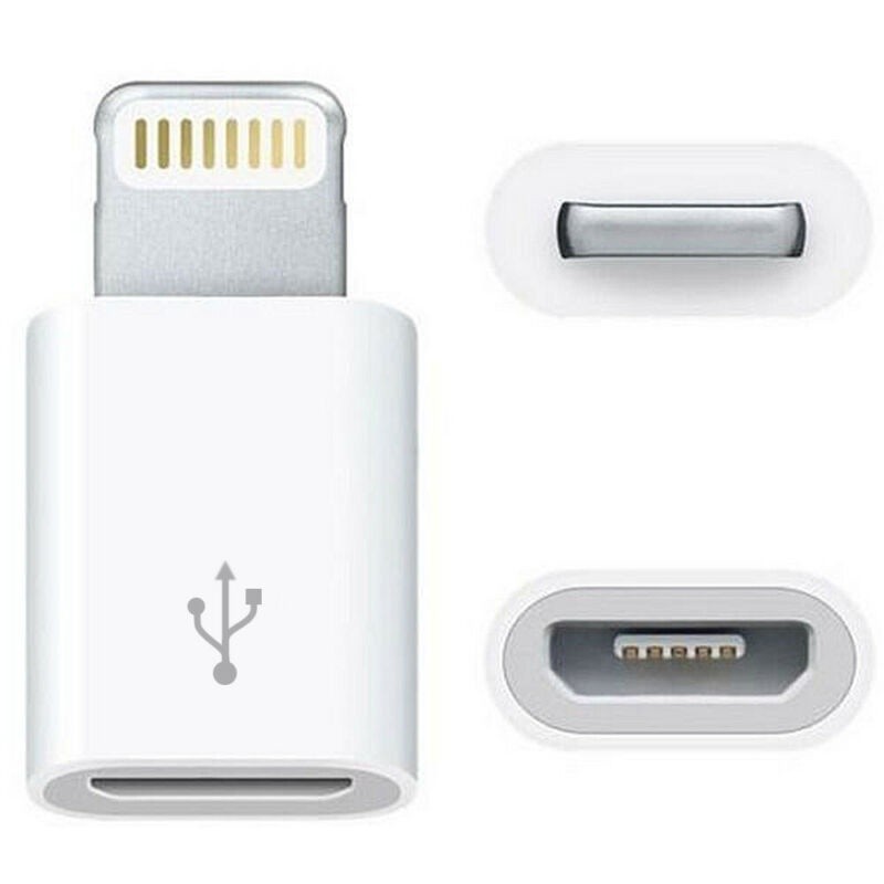 Lightning To Micro USB Adapter Converter, White