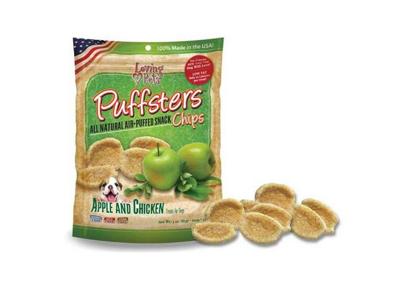 Loving Pets Apple and Chicken Puffster Chips (4 oz Pack)
