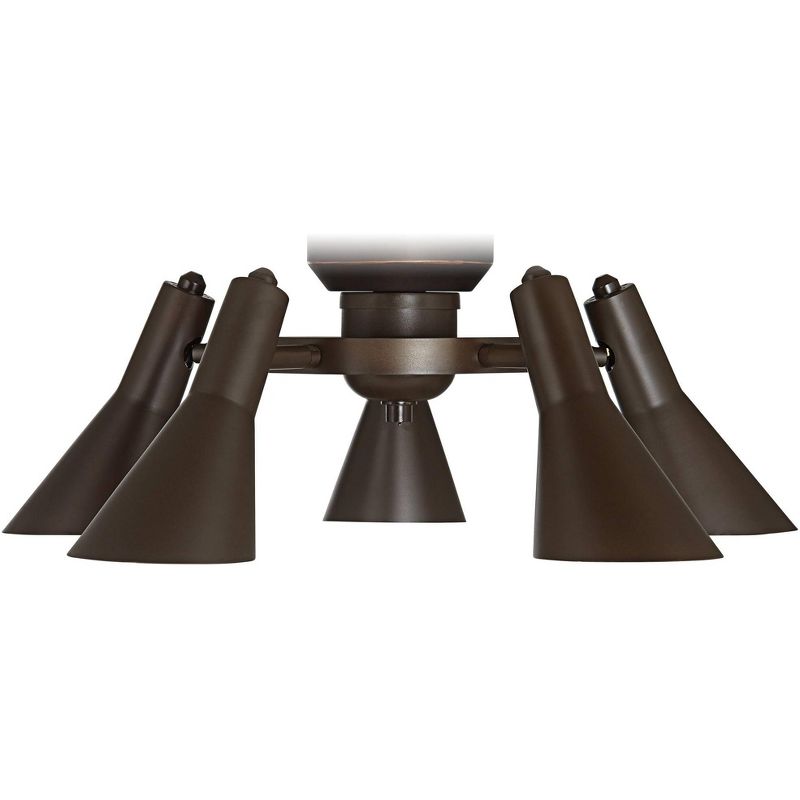 Retro Oil-Rubbed Bronze 5-Light LED Ceiling Fan Light Kit