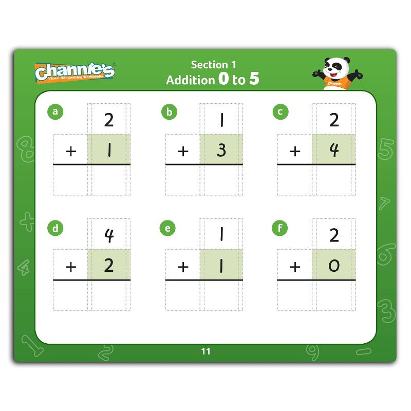 Channie's Dry Erase Single Digit Math Flash Cards