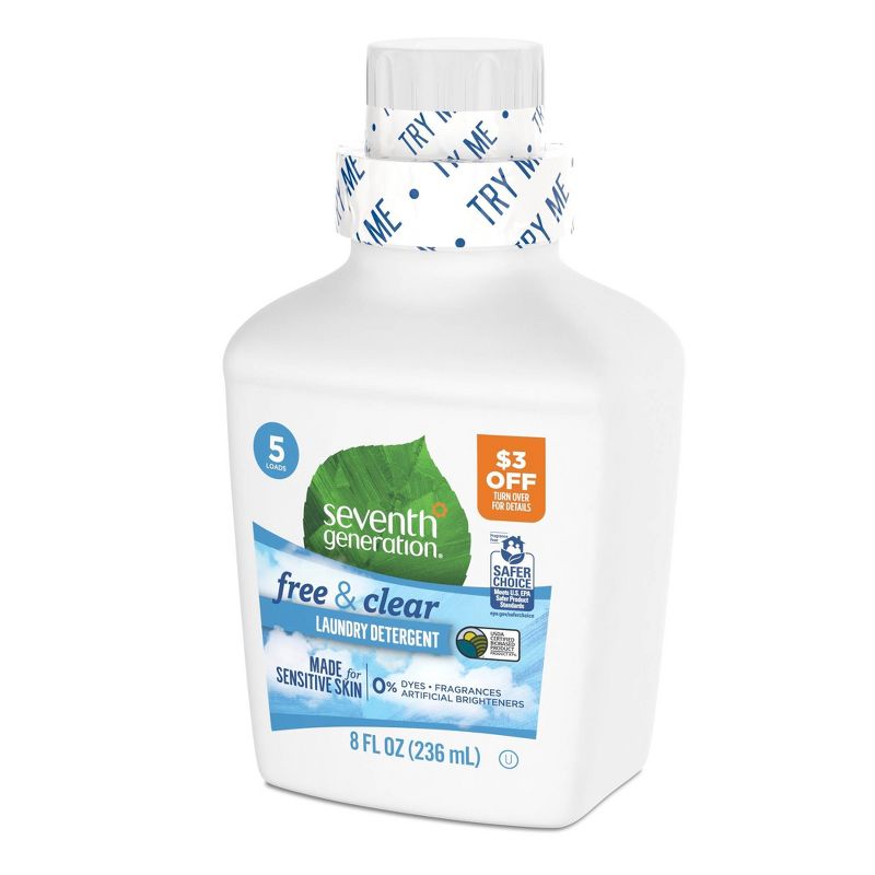 Seventh Generation Trial Liquid Laundry Free & Clear - 8 fl oz