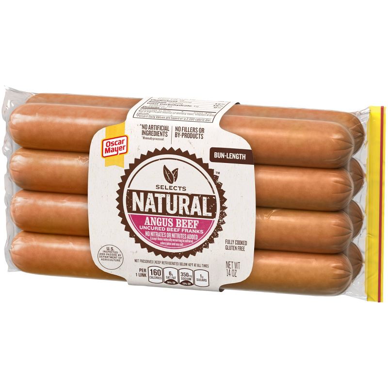 Oscar Mayer Selects Natural Angus Beef Uncured Beef Franks - 14oz