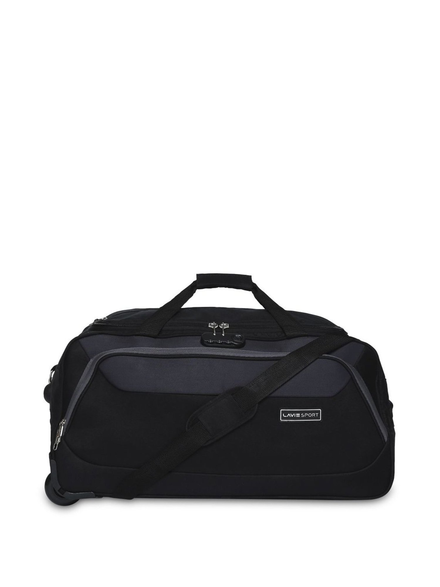 Lavie Sport 65 cms Anti-theft Sage Wheel Duffle Bag  | Duffle Bag (Black)