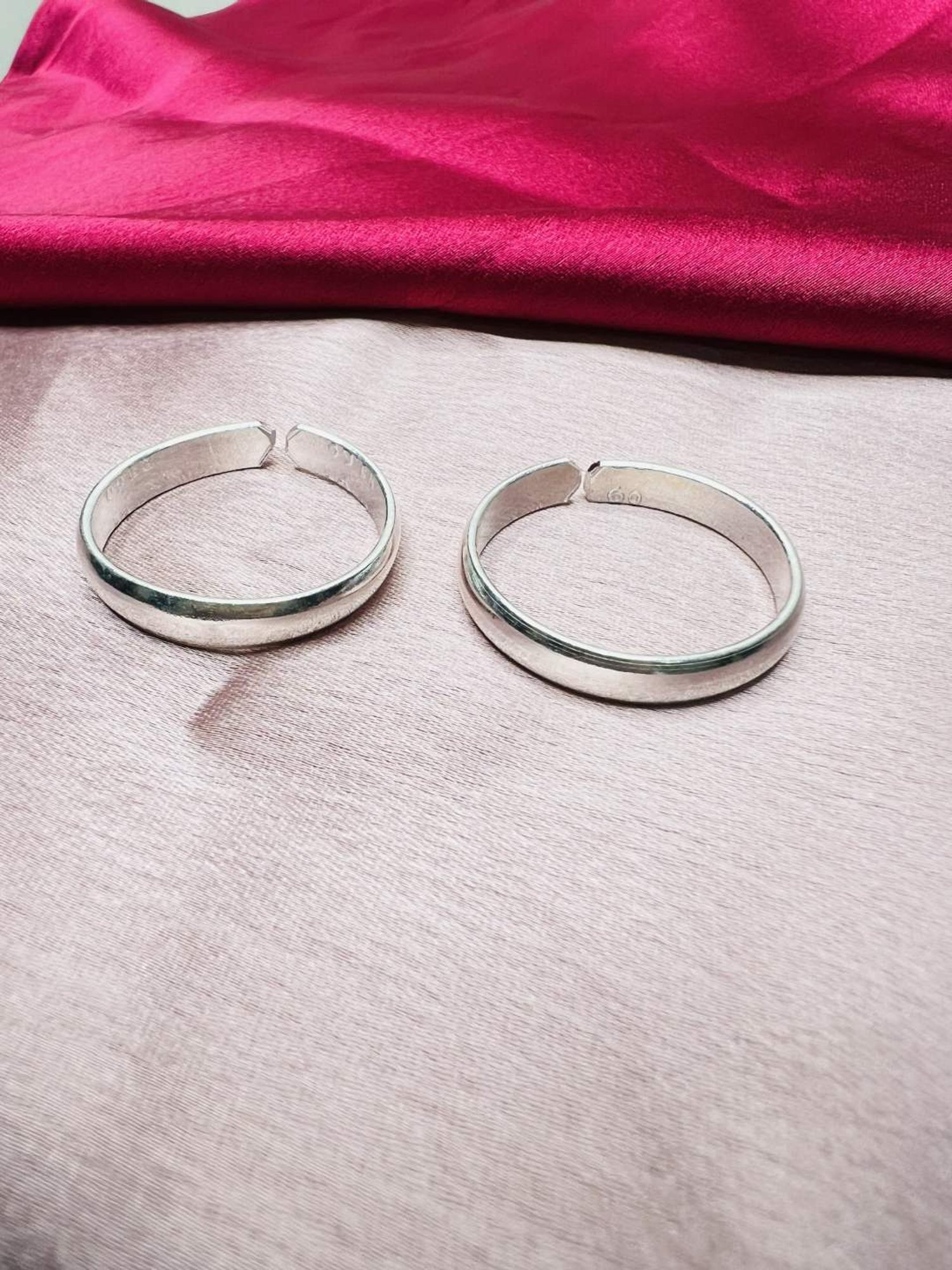 Arte Jewels 925 Sterling Silver Toe Rings (Pair of 2)