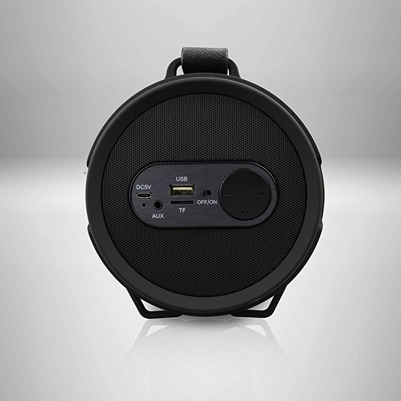 Portable Speaker Boombox Bluetooth Speakers Rechargeable Battery Surround Sound Digital Sound Amplifier USBSDFM Radio Wireless HiFi Active Stereo Speaker System in Black PBMSPG7