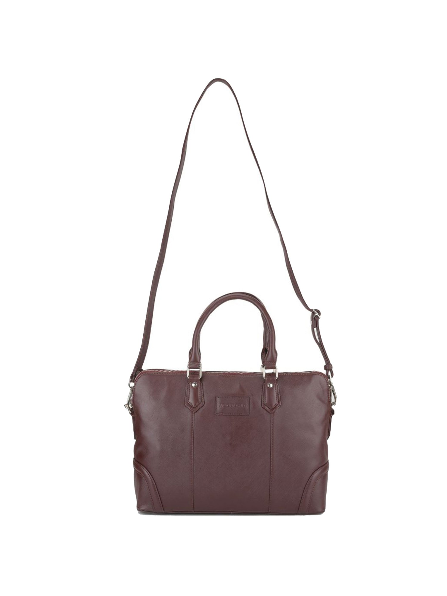 Woodland Purple Leather Large Messenger Bag