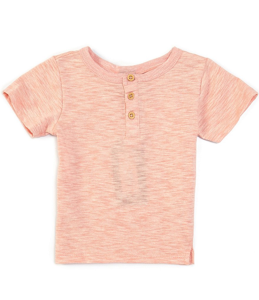 First Wave Baby Boys 12-24 Months Short Sleeve Henley Shirt