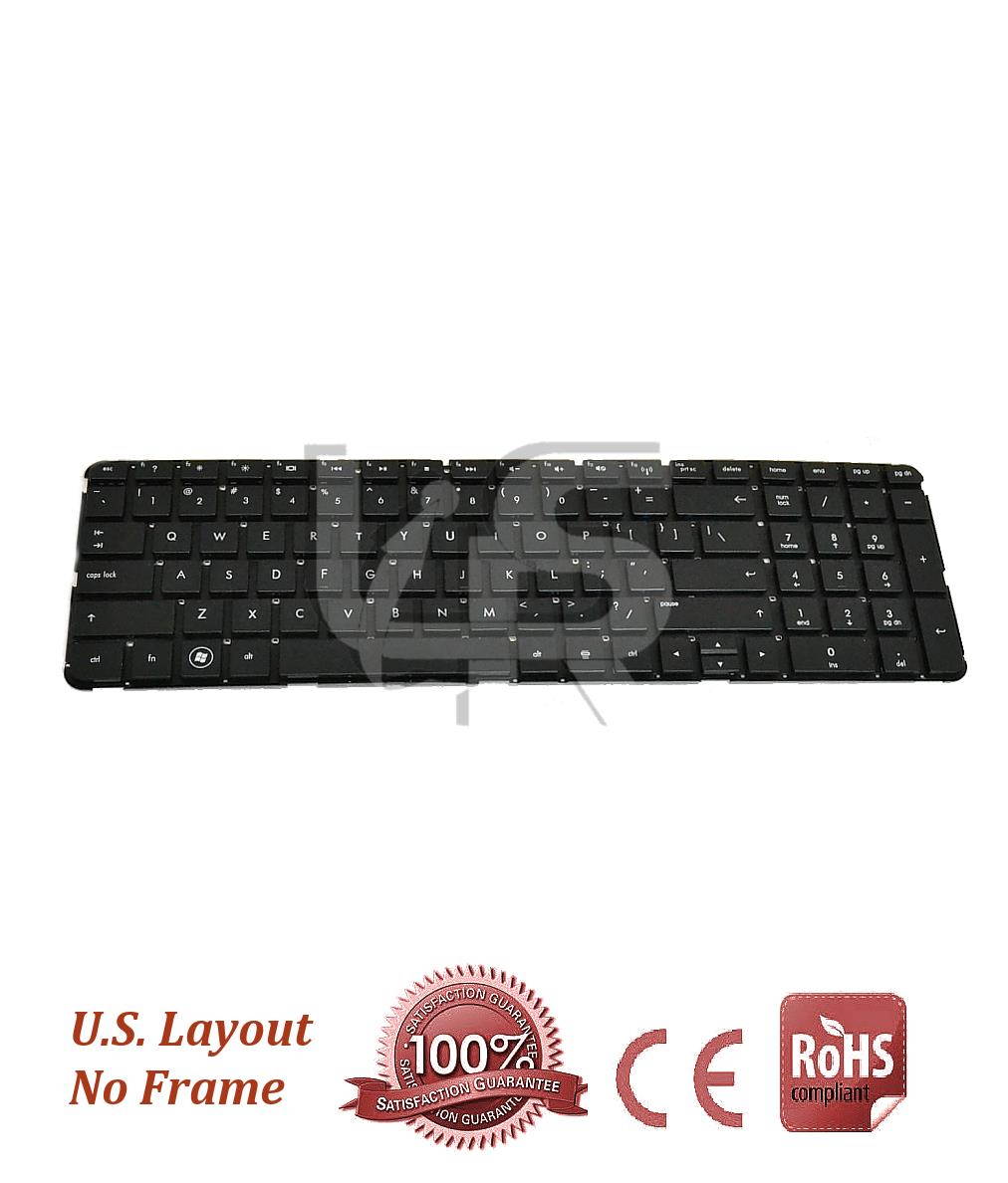 Loreso Compatible Laptop Keyboard Replacement For HP Pavilion DV7-4000 641511-001 605344-001 593298-001 608558-001 (Black, no frame)