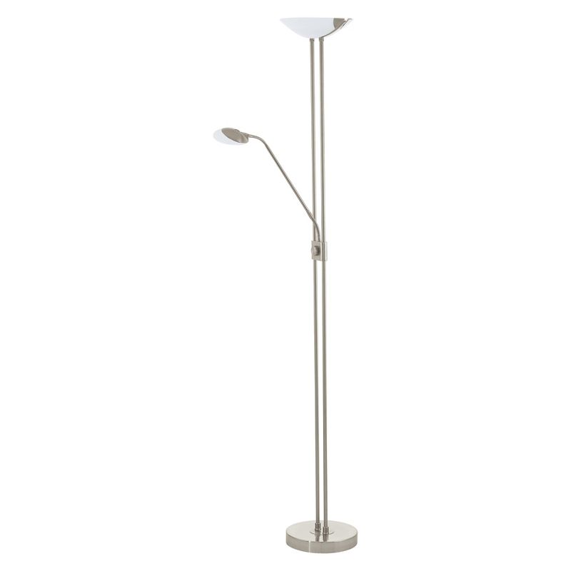 71" Baya Floor Lamp (Includes LED Light Bulb) Matte Nickel - Eglo