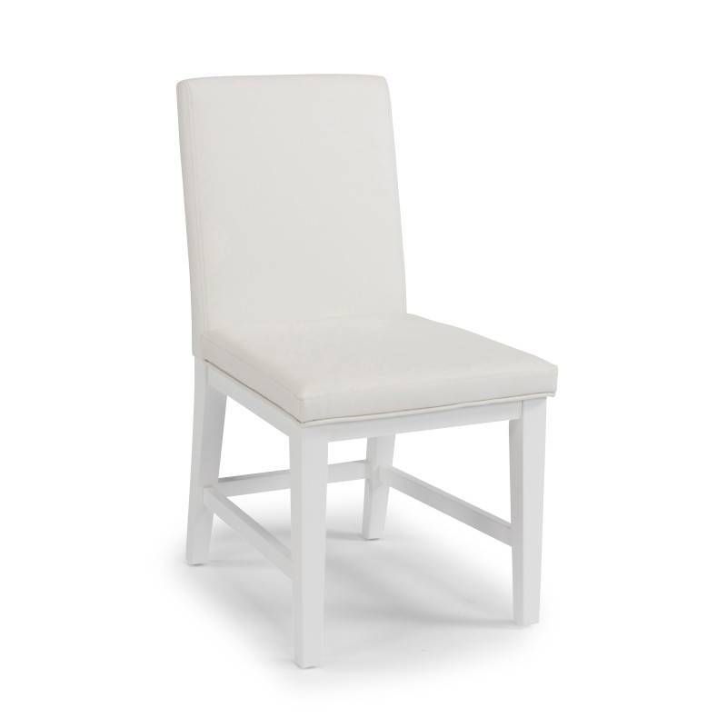 Set of 2 Linear Dining Chairs White - Home Styles