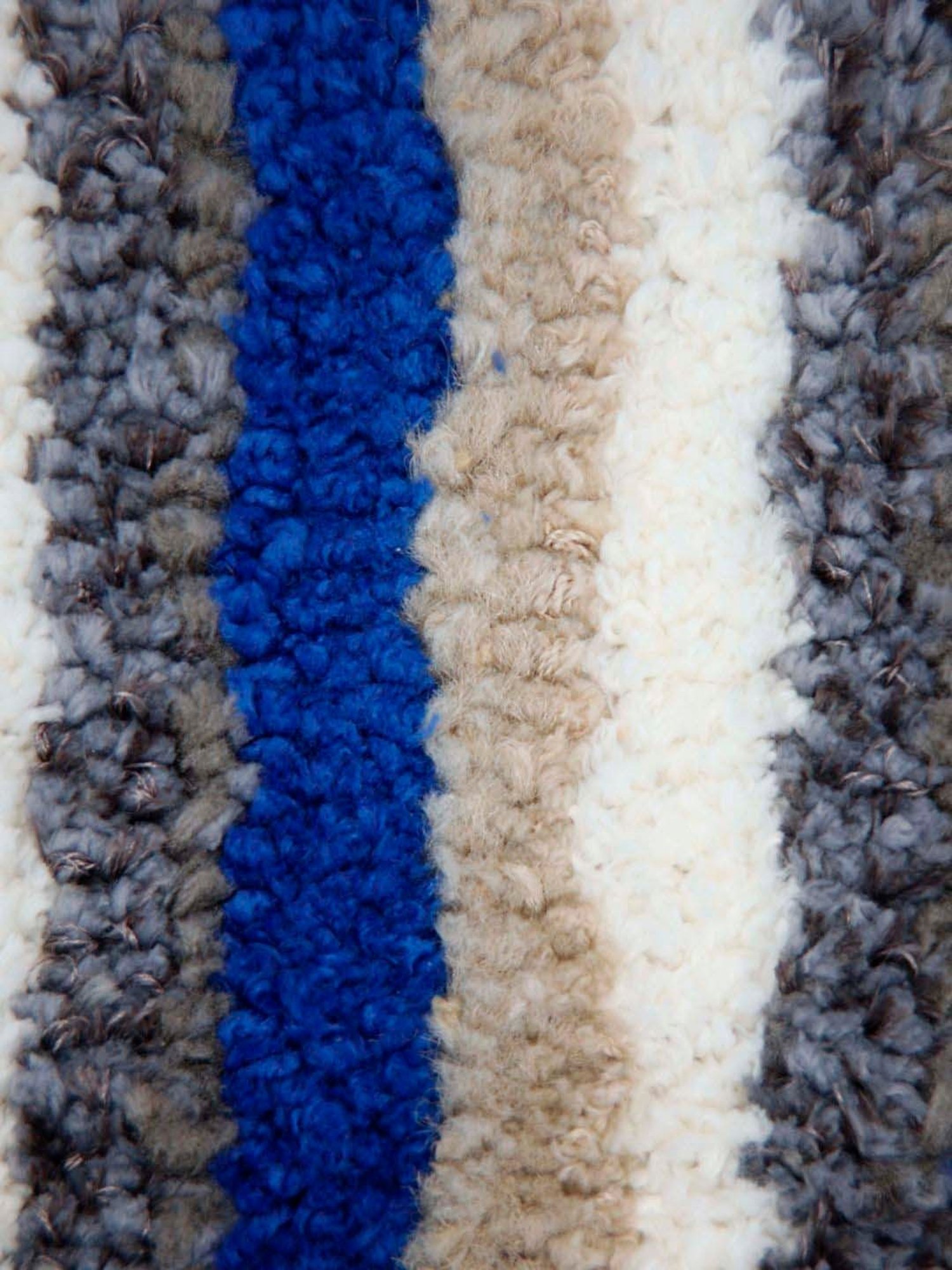 Ariana Blue & Beige Microfibre 1600 GSM Small Anti-Skid Supersoft Bath Mat - Set of 2
