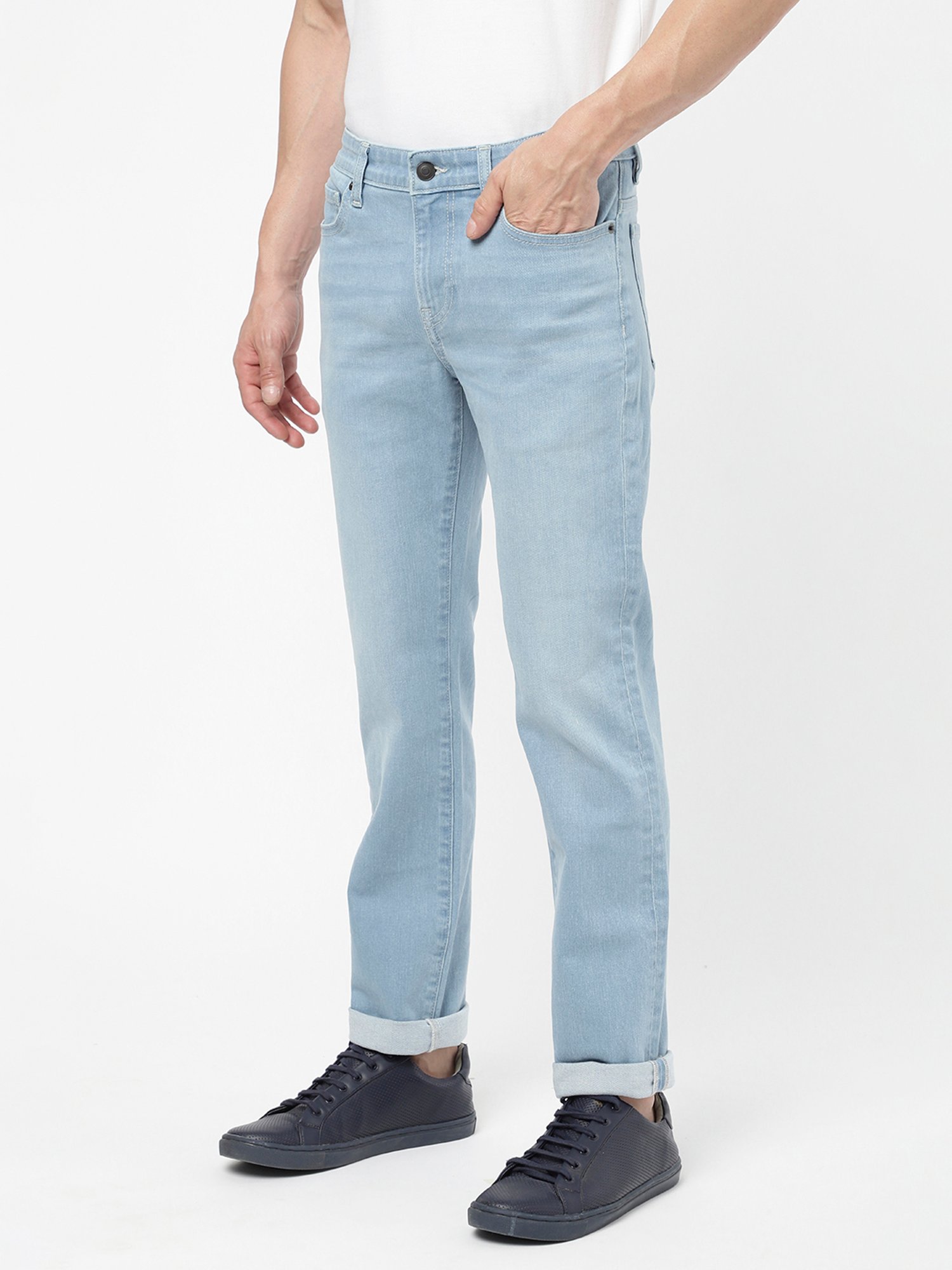 Passion Light Blue Comfort Fit Lightly Washed Jeans