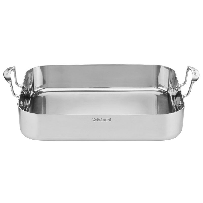Cuisinart MultiClad Pro 16" Tri-Ply Stainless Steel Roasting Pan & Stainless Rack - MCP117-16BR