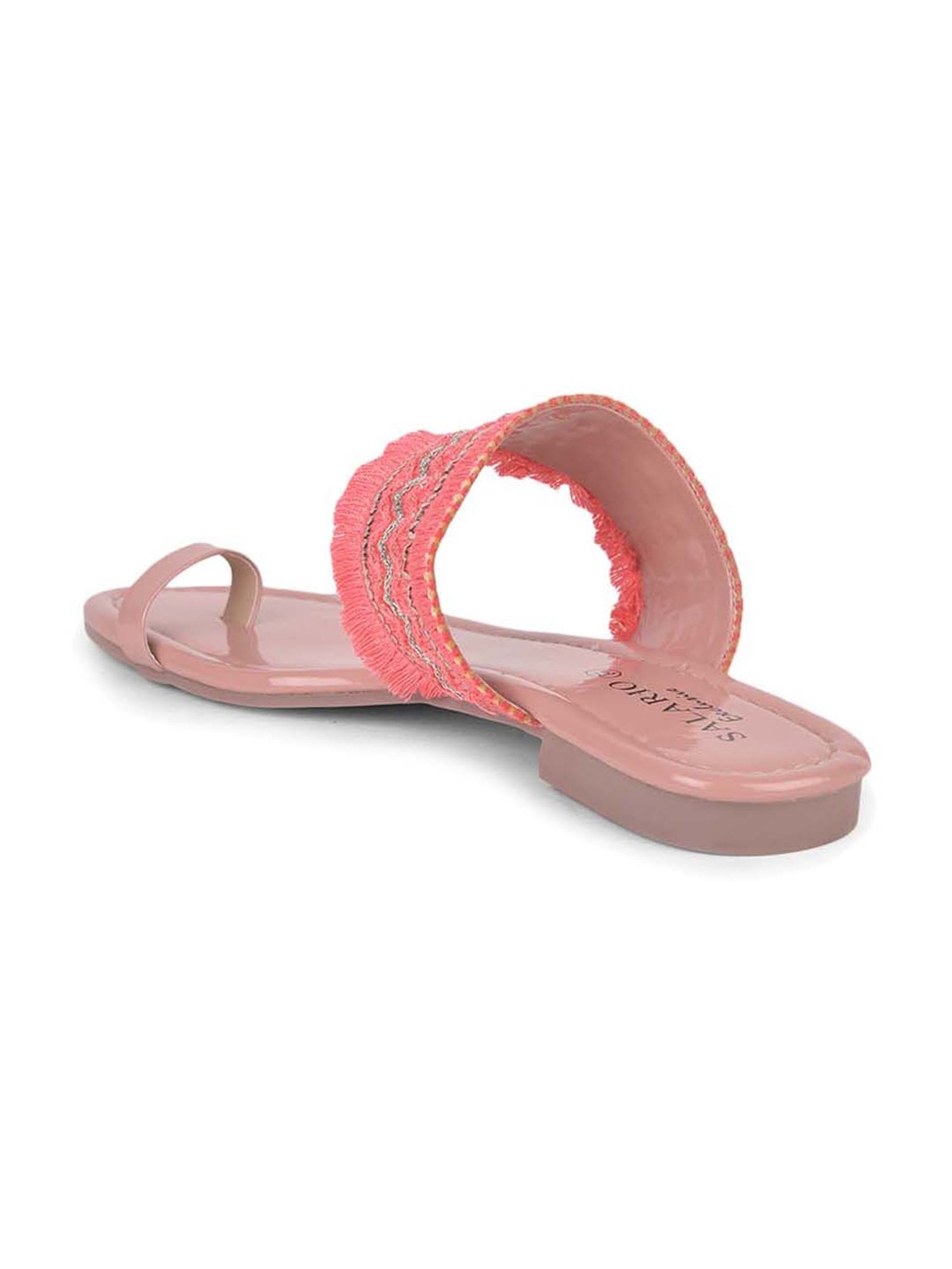 Salario Women's Pink Toe Ring Sandals