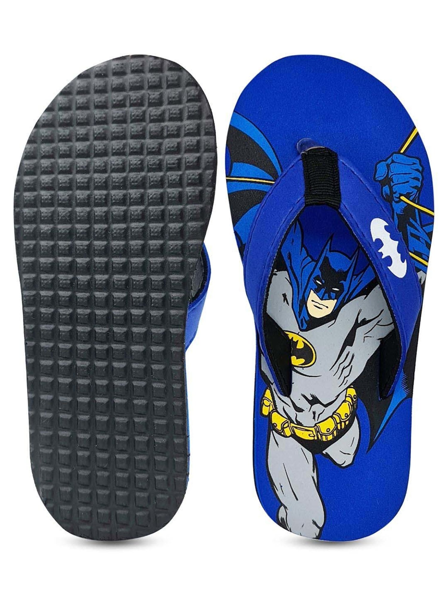 Yellow by Westside Navy Stripe Pattern Slides