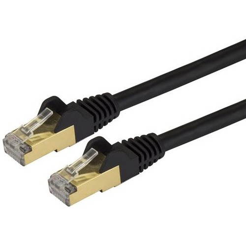 Cat 6 Ethernet Cable 50 ft Black Long Internet Network Cable High Speed Flat LAN Cable RJ45 Cord for Gaming Switch Modem Router Coupler