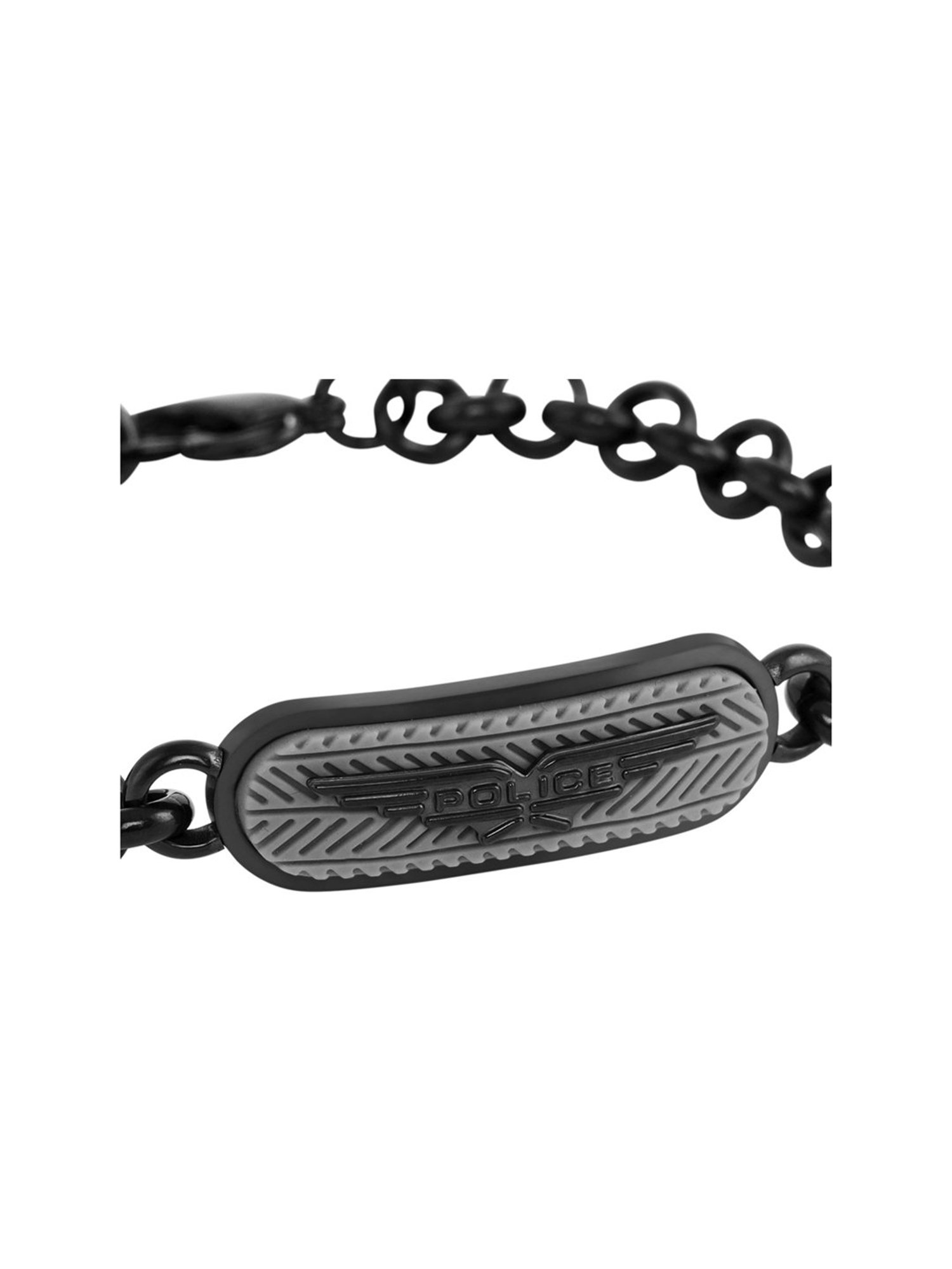 Police Classic Black Onset Bracelet for Men