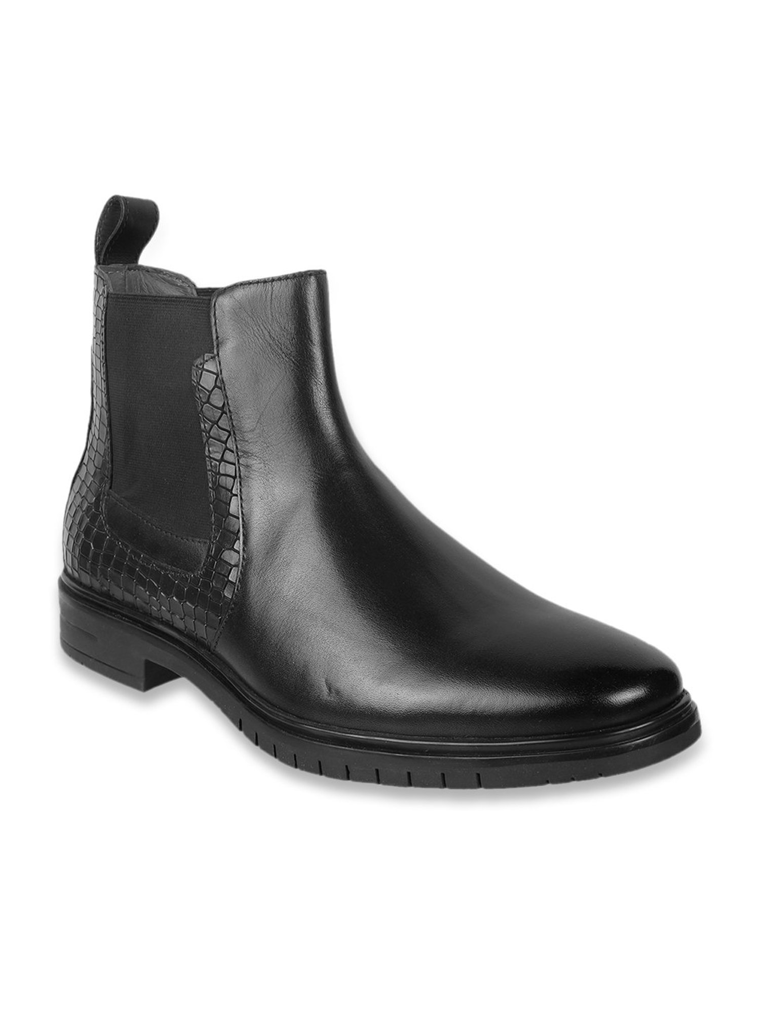 Da Vinchi by Metro Men's Black Chelsea Boots