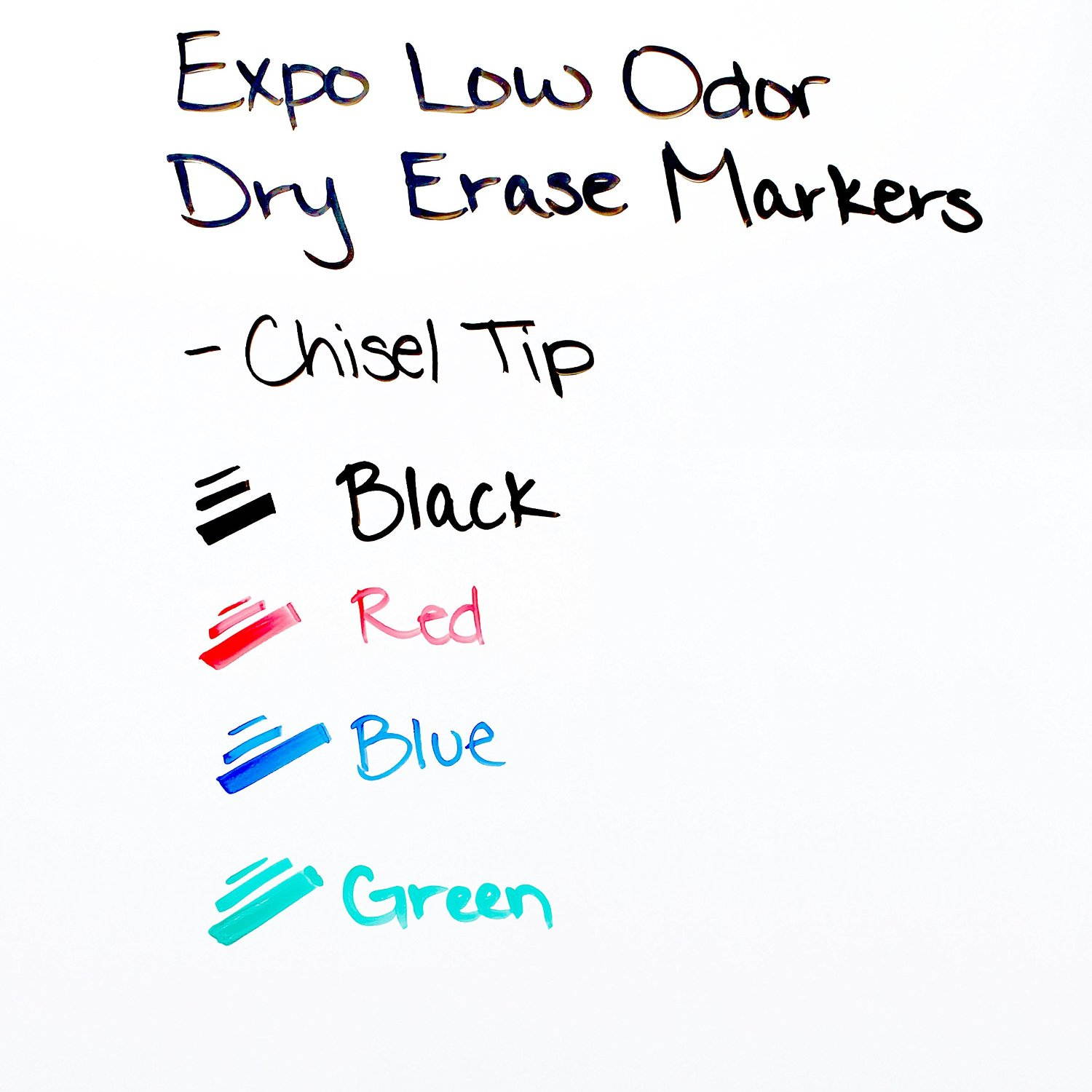 Expo Low-Odor Dry Erase Set, Chisel Tip, 6-Piece, Assorted Colors