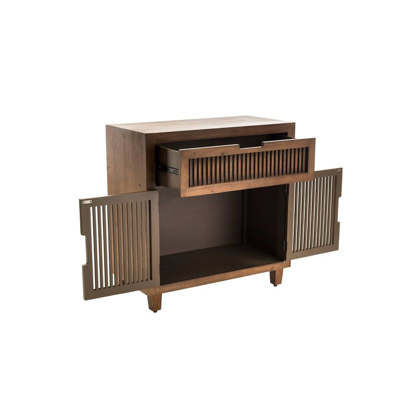 Elmhurst 2 Door Cabinet Black and Weathered - Finch