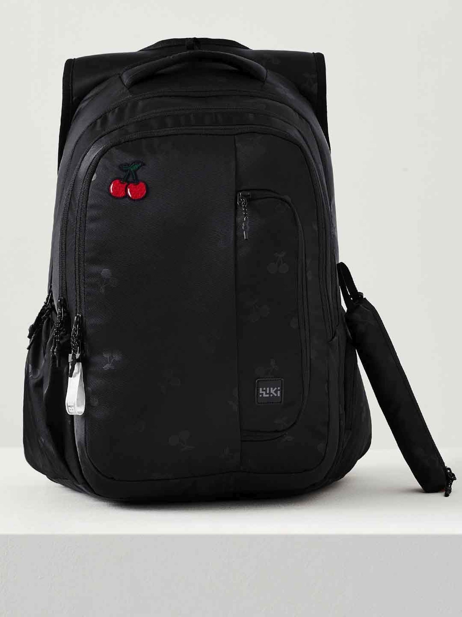Wiki Back to School 4 Black Polyester Printed Backpack - 34 Ltrs