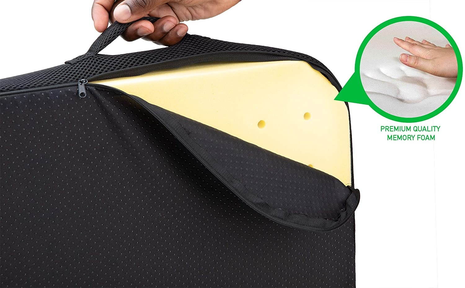 Mind Reader MEMGEL-BLK Pressure Relief for Lower Back, Arms, Non-Slip Orthopedic Ergonomically Cushion, Perfect for Office, Home, Car & More, Chair, Black