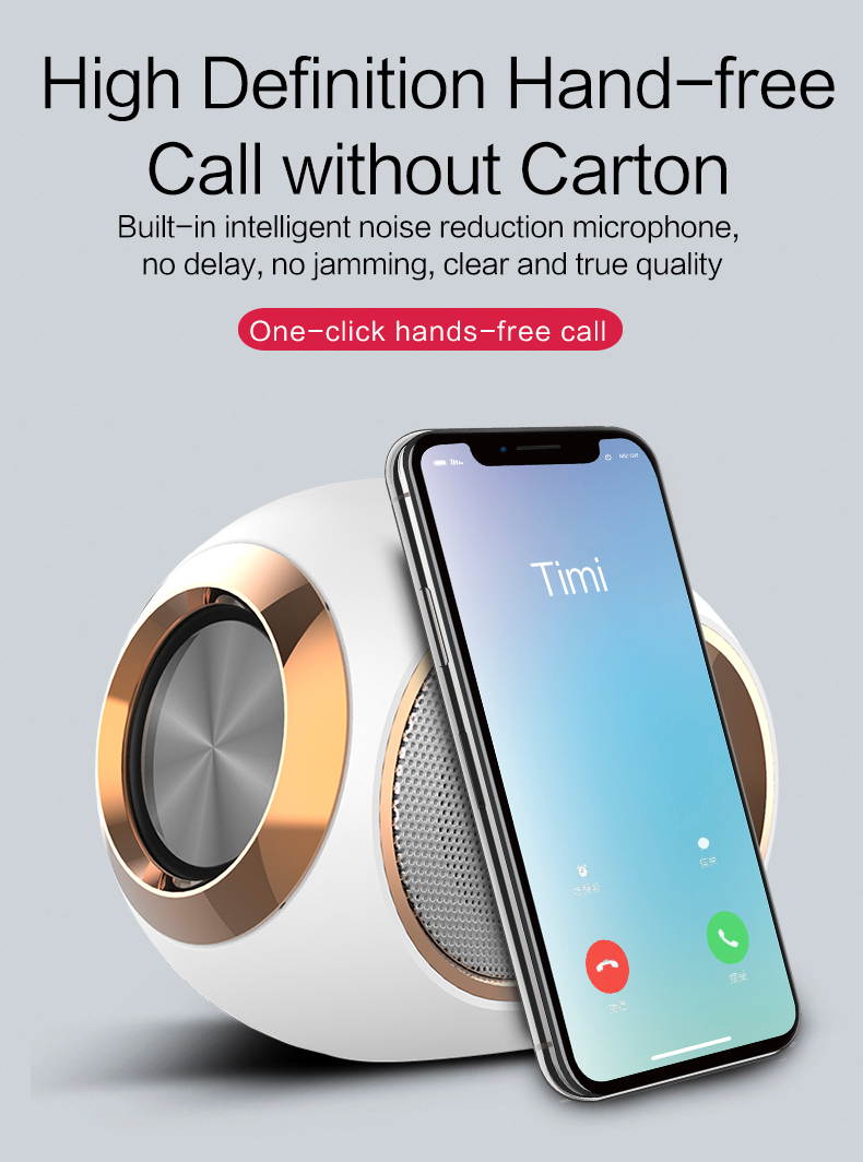 Portable Wireless Speaker Bluetooth Speaker TWS Stereo Speaker 3D Bass Speaker with Hands Free Call for for IOS Android