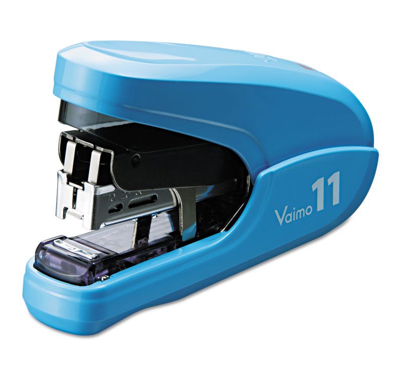 Max Flat Clinch Light Effort Stapler 35-Sheet Capacity Blue HD11FLKBE