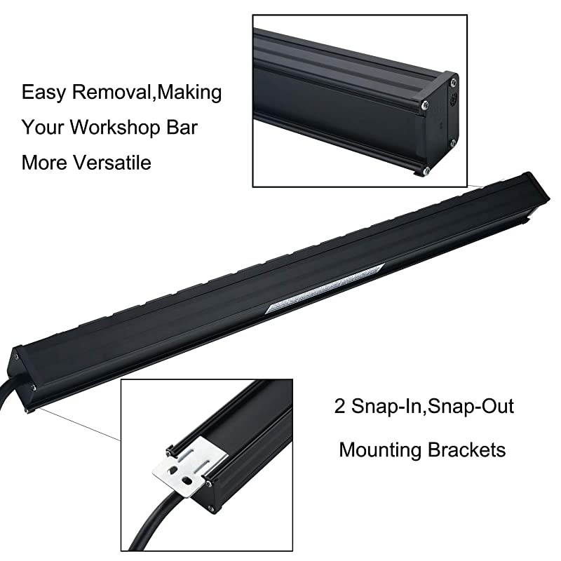 Outlets Power StripHeavy Duty Metal Socket Power Strip with 98ft Long Cord and Power SwitchMounting Brackets IncludedWorkshopIndustrial useBlack