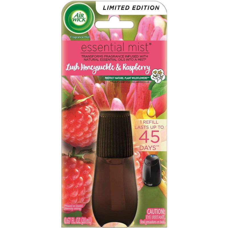 Air Wick Essential Mist - Refill Lush Honeysuckle and Raspberry - 0.67 fl oz