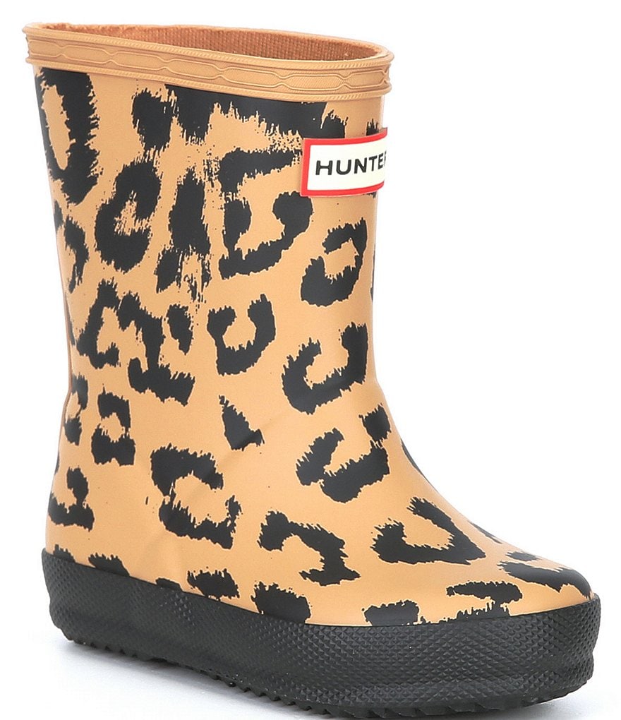 Hunter Girls' First Classic Hybrid Leopard Print Rainboots (Infant)