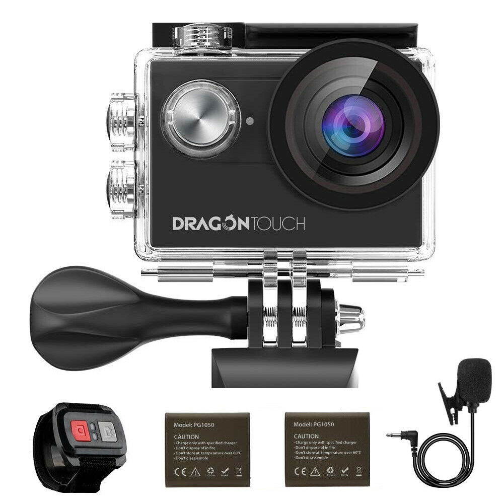 Dragon Touch Vision 4 Sport Aktion Kamera Action Cam 4K WiFi Unterwasserkamera