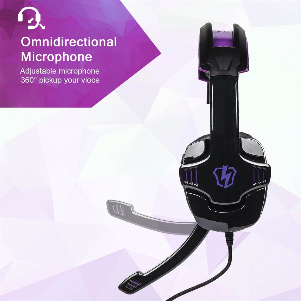 LETTON L8 Stereo Gaming Headset Headphone Noise Cancelling Microphone Compatible with PC PS4 Xbox One Nintendo Switch Phone Tablet