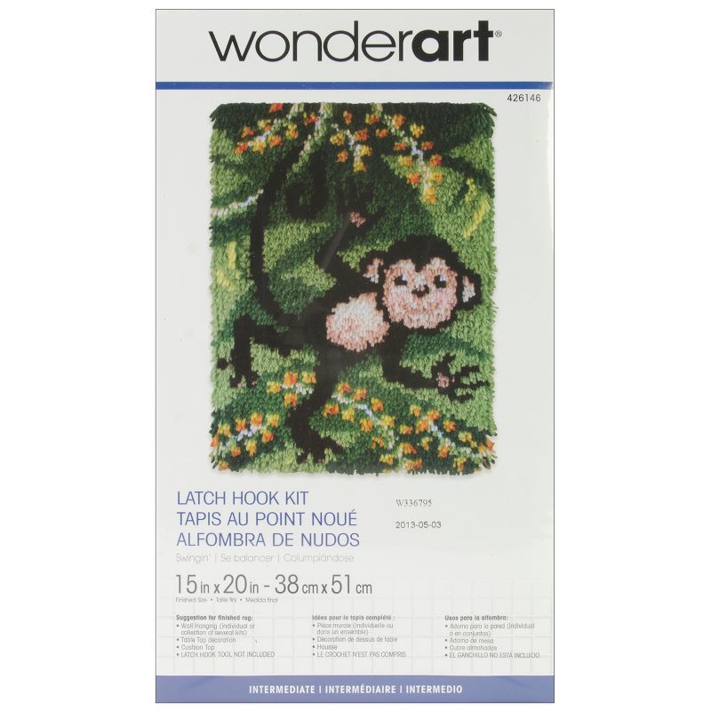 Wonderart Latch Hook Kit 15"X20"-Swingin'