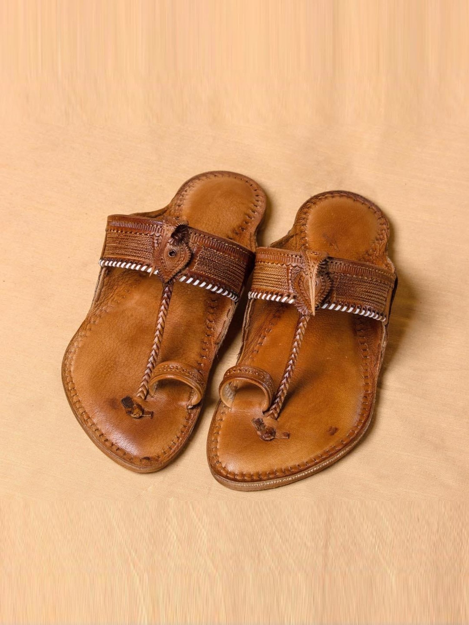 Kalapuri Men's Brown Kolhapuri Sandals