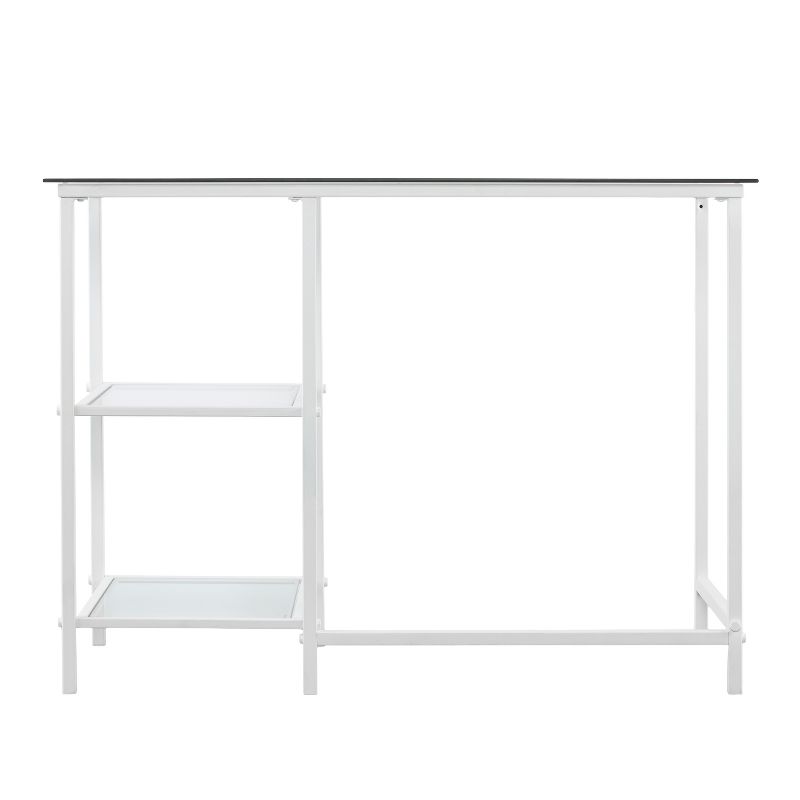 Dumas Metal/Glass Student Desk White - Aiden Lane