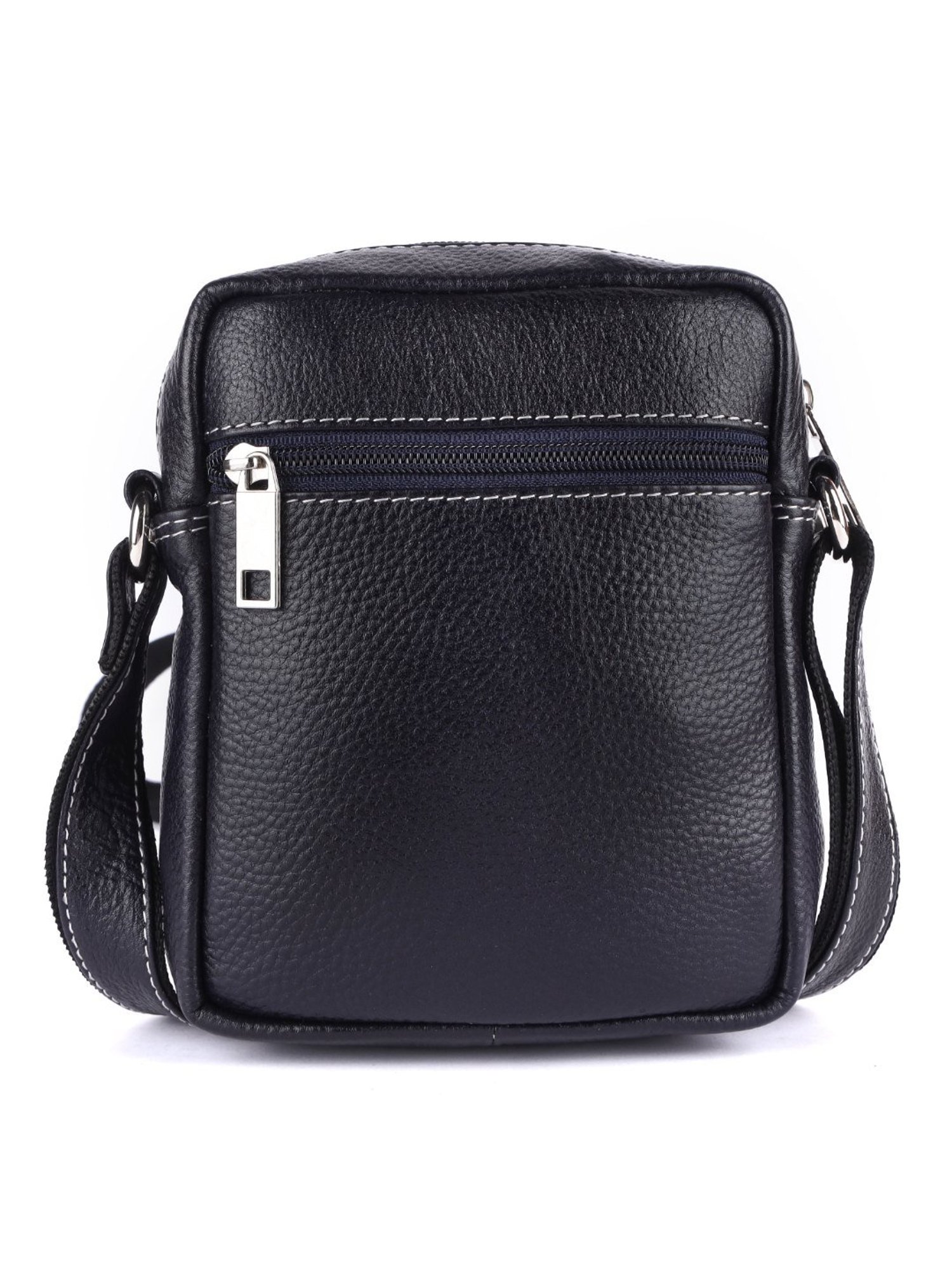 HiLEDER Pure Genuine Leather Messenger Shoulder Sling Cross Body Office Bag for Men and Women, Blue