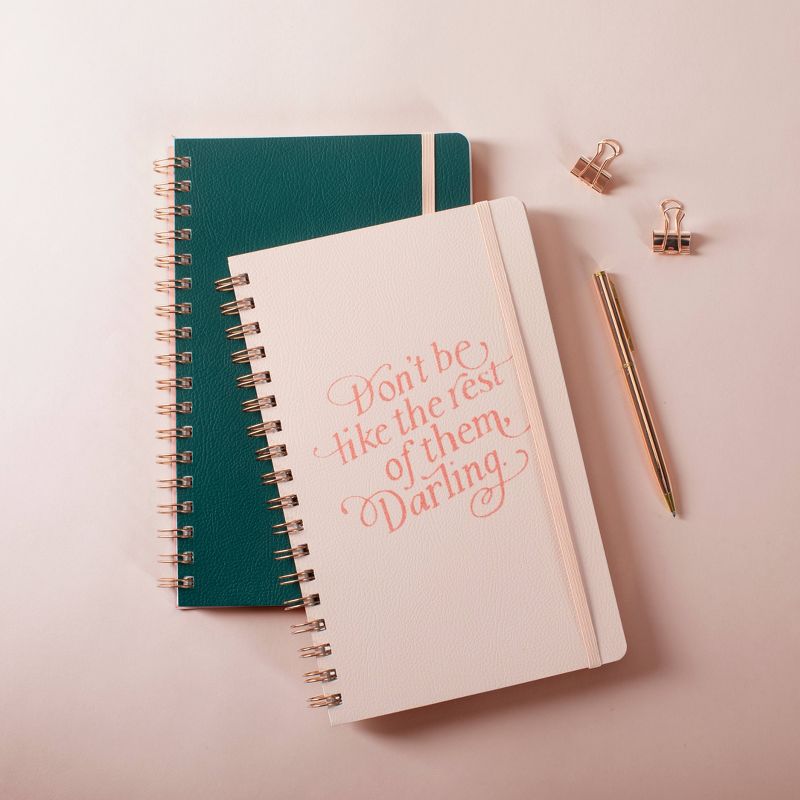 Inspirational Lined Journal with Elastic Closure Blush Pink - Fringe