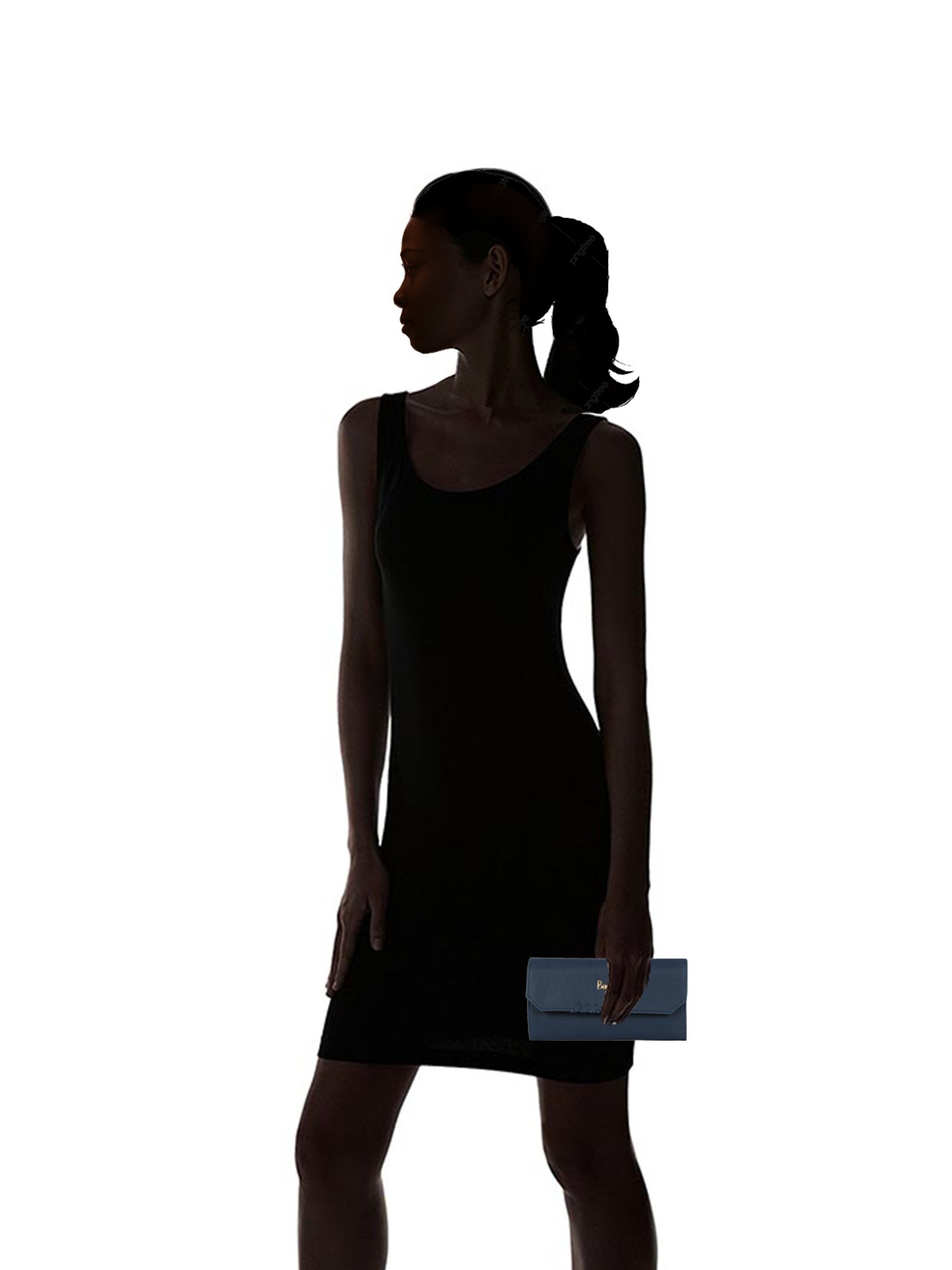 Baggit Navy Solid Tri-Fold Wallet for Women