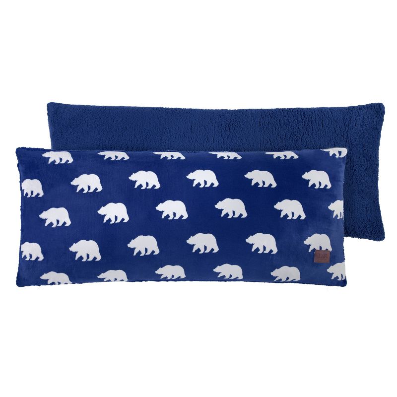 Jumbo Mama Bear Flannel Pillow Blue - Dearfoams