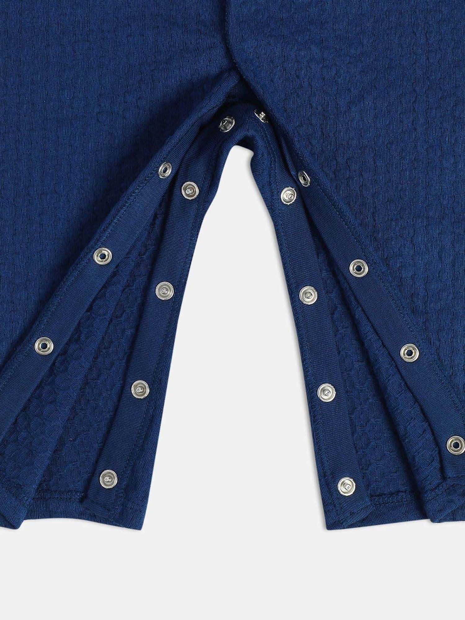 MINIKLUB Boys Navy Printed Full Sleeves Romper